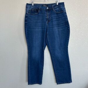 Judy Blue 18W Dark Wash Boyfriend Jeans High Rise 28” Inseam Stretch Denim